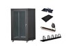 Setrack 19" 16U 600x600 Rack Kabinet - 2’li Fan - Sabit Raf - Grup Priz - Kablo Organizer
