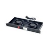 Setrack 19" 2x220 VAC 2’li Termostatlı Mekanik Fan Modülü