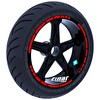 Çınar Extreme Moto GP Stili Bayrak Kırmızı Jant Şeridi Sticker