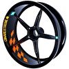Çınar Extreme Gp Flag Damalı Alev Turuncusu İç Jant Şeridi Sticker