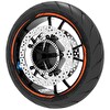 Çınar Extreme Floresan Turuncu 4 Parçalı Keskin Jant Şeridi Sticker