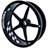 Çınar Extreme Gp Flag Damalı Yaldızlı Gümüş İç Jant Şeridi Sticker