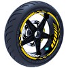 Çınar Extreme Reflektif Koyu Sarı Moto Gp İç Dış Jant Şeridi Takım Sticker