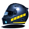 Çınar Extreme Şerit Tasarımlı Taksi Sarısı Motosiklet Kask Sticker