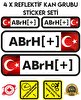 Çınar Extreme Tr Ab Rh + Reflektif Kan Grubu Seti Sticker