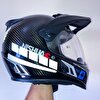 Çınar Extreme Şerit Tasarımlı Reflektif Gri Motosiklet Kask Sticker