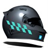 Çınar Extreme Nane Yeşili Damalı Kask Motosiklet Sticker Takımı