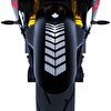 Çınar Extreme 2 Adet Sport Motosiklet Çamurluk Yaldızlı Gümüş Kask Sticker