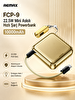 Remax FCP-9 Alüminyum Gövdeli 20000 mAh 22.5W Dahili Type-C Kablolu Powerbank Altın