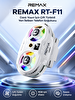 Remax RT-F11 Dijital Göstergeli Çift Türbinli MagSafe Klipsli Telefon Soğutucu Fan Beyaz