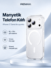 Remax Crystal Series Apple iPhone 17 Pro MagSafe Uyumlu Kristal Şeffaf Kılıf Darbe Emici Bayer Silikon RMC-2
