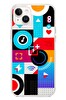 Le Balvo iPhone 14 Plus Uyumlu Teknoloji Çizgileri Baskılı Silikon Kılıf