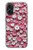 Le Balvo iPhone 17 Uyumlu Beyaz Pembe Papatyalar Baskılı Silikon Kılıf