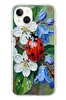 Le Balvo iPhone 13 - 14 Uyumlu Lale Bahçesi Baskılı Silikon Kılıf