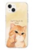 Le Balvo iPhone 13 - 14 Uyumlu Dont Touch My Phone Baskılı Silikon Kılıf