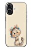 Le Balvo iPhone 17 Uyumlu Sevimli Çiçekli Kedi Baskılı Silikon Kılıf