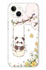 Le Balvo iPhone 13 - 14 Uyumlu Sallanan Panda Baskılı Silikon Kılıf