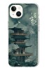Le Balvo iPhone 13 - 14 Uyumlu Japon Evleri Baskılı Silikon Kılıf