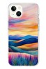 Le Balvo iPhone 13 - 14 Uyumlu Renkli Pastel Günbatımı Baskılı Silikon Kılıf