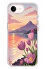 Le Balvo iPhone 17e Uyumlu Çiçek Yağlı Boya Baskılı Silikon Kılıf