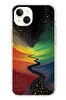 Le Balvo iPhone 13 - 14 Uyumlu Renkli Yollar Baskılı Silikon Kılıf