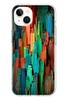 Le Balvo iPhone 13 - 14 Uyumlu Dikey Renkler Baskılı Silikon Kılıf