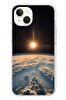 Le Balvo iPhone 13 - 14 Uyumlu Uzay Günbatımı Baskılı Silikon Kılıf