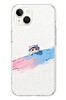 Le Balvo iPhone 13 - 14 Uyumlu Pembe Mavi Kedi Baskılı Silikon Kılıf