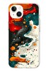 Le Balvo iPhone 13 - 14 Uyumlu Boya Karışımı Baskılı Silikon Kılıf