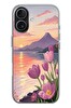 Le Balvo iPhone 17 Uyumlu Çiçek Yağlı Boya Baskılı Silikon Kılıf