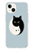 Le Balvo iPhone 13 - 14 Uyumlu Yin Yang Kediler Baskılı Silikon Kılıf