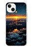 Le Balvo iPhone 13 - 14 Uyumlu Gün Batımı ve Ay Baskılı Silikon Kılıf