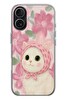 Le Balvo iPhone 17 Uyumlu Pembe Örtülü Kedi Baskılı Silikon Kılıf