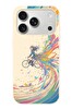 Le Balvo iPhone 17 Pro Uyumlu Rengarenk Bisikletli Kız Baskılı Silikon Kılıf