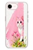 Le Balvo iPhone 17e Uyumlu Pembeli Kedi Baskılı Silikon Kılıf