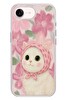 Le Balvo iPhone 17e Uyumlu Pembe Örtülü Kedi Baskılı Silikon Kılıf