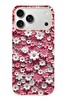 Le Balvo iPhone 17 Pro Max Uyumlu Beyaz Pembe Papatyalar Baskılı Silikon Kılıf