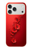 Le Balvo iPhone 17 Pro Max Uyumlu Kırmızı Kardelenler Baskılı Silikon Kılıf