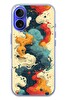 Le Balvo iPhone 16 Uyumlu Ahenkli Boya İzleri Baskılı Silikon Kılıf
