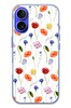 Le Balvo iPhone 16 Uyumlu Sade Tek Çiçekler Baskılı Silikon Kılıf