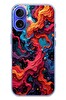 Le Balvo iPhone 16 Uyumlu Dalgaların İz Karışımı Baskılı Silikon Kılıf
