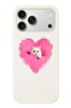 Le Balvo iPhone 17 Pro Max Uyumlu Pembe Kalpli Kedi Baskılı Silikon Kılıf