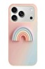 Le Balvo iPhone 17 Pro Uyumlu Gökkuşağı Pastel Baskılı Silikon Kılıf