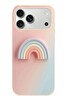 Le Balvo iPhone 17 Pro Max Uyumlu Gökkuşağı Pastel Baskılı Silikon Kılıf