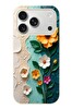 Le Balvo iPhone 17 Pro Uyumlu Güzel Modern Çiçekler Baskılı Silikon Kılıf