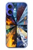 Le Balvo iPhone 16 Uyumlu Mevsim Geçişleri Baskılı Silikon Kılıf
