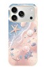 Le Balvo iPhone 17 Pro Uyumlu Deniz Yıldızı Kumsalı Baskılı Silikon Kılıf