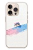 Le Balvo iPhone 16 Pro Uyumlu Pembe Mavi Kedi Baskılı Silikon Kılıf