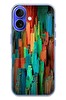 Le Balvo iPhone 16 Uyumlu Dikey Renkler Baskılı Silikon Kılıf