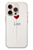 Le Balvo iPhone 16 Pro Uyumlu Love Aşk Baskılı Silikon Kılıf